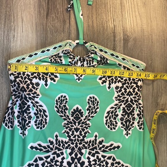 INC International Concepts,Halter,High low dress,Tropical,Teal,multi color,small - Picture 8 of 12